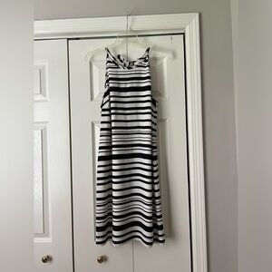 Banana Republic Black & White Striped Shift Dress